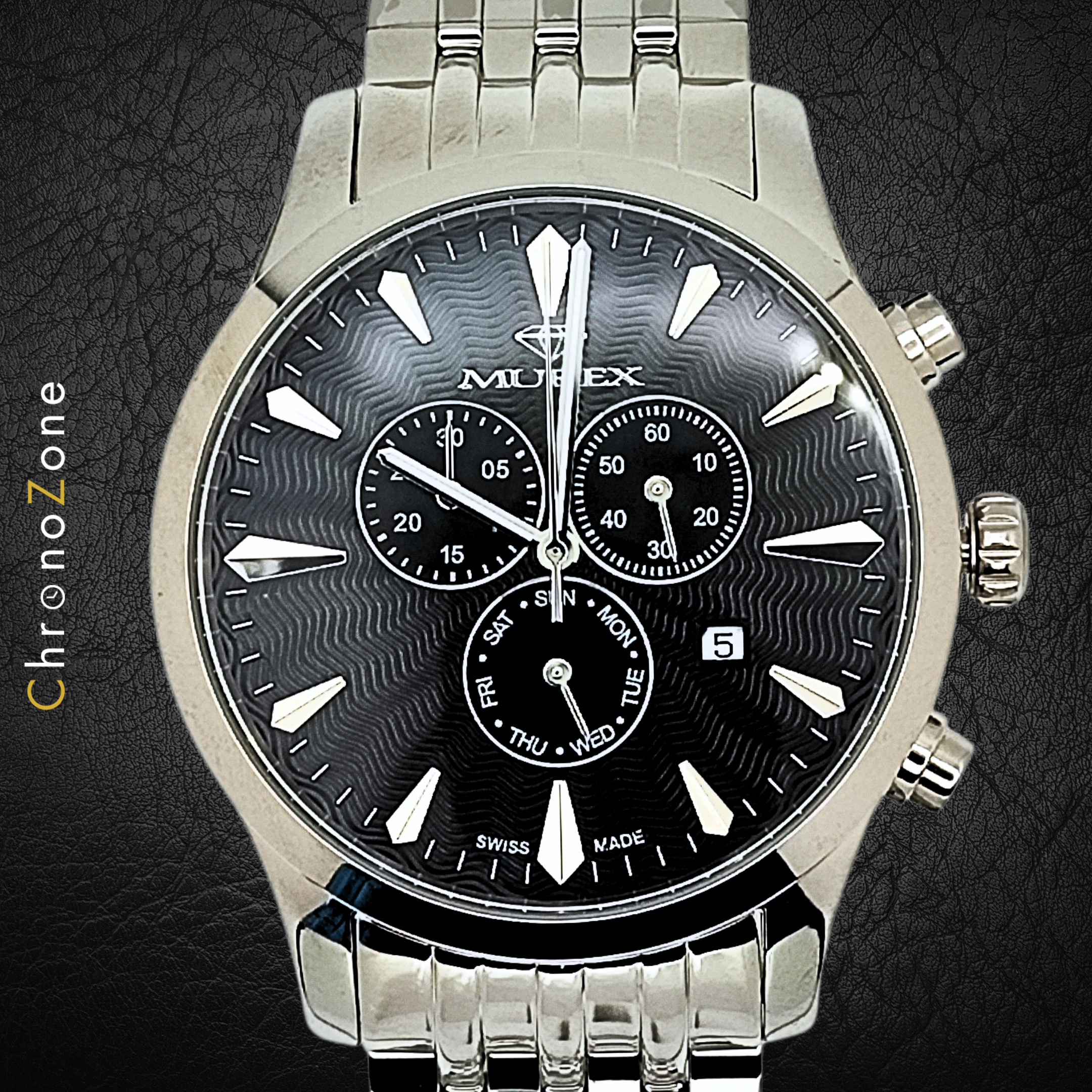 Murex MUC595-SS-3 Swiss Chronograph men's watch – ChronoZone Murex MUC595-SS-3 Swiss Chronograph men's watch – ChronoZone