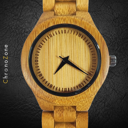 Armbanduhr aus Bambus Holz - Herrenuhr