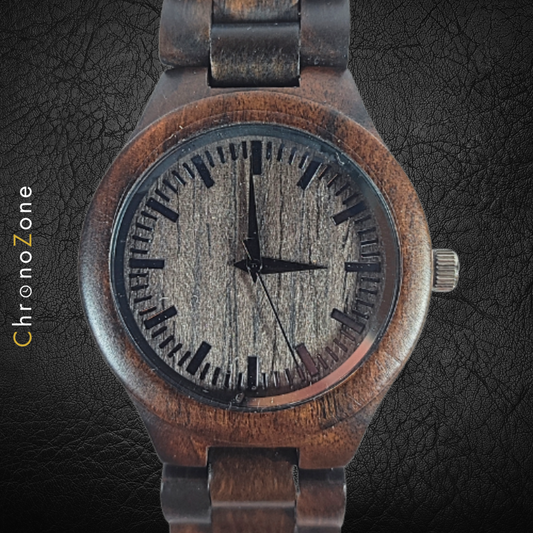 Dark wooden watch - ladies' watch, men's watch, unisex