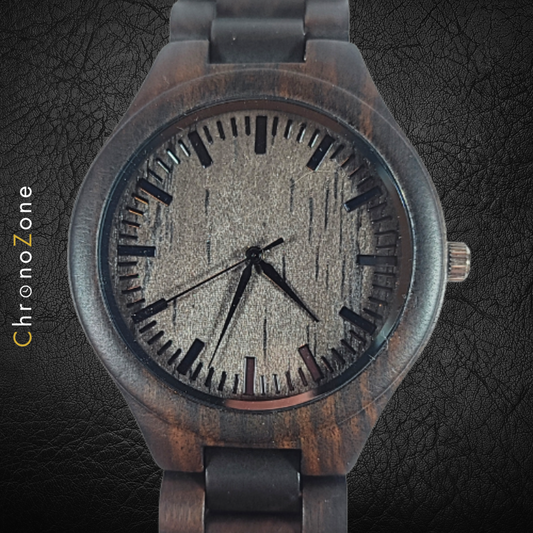 Dark wooden watch - men's watch